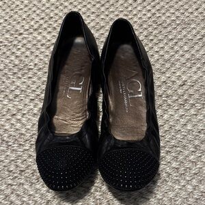 AGL Black Studded Flats